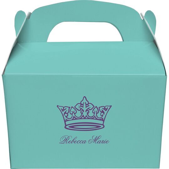 Delicate Princess Crown Gable Favor Boxes
